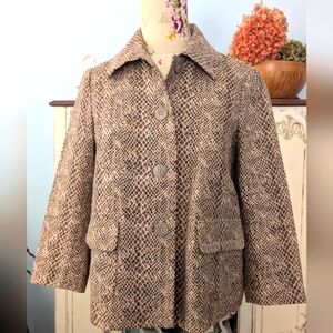 Mexx Stylish Brown Patterned Women's Jacket‎
